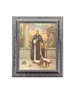 10 1/2" x 12 1/2" Grey Oak Finish Frame with an 8" x 10" Saint Martin De Porres Print