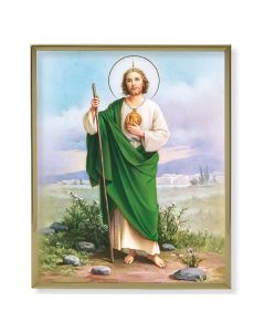 11" x 14" Gold Plaque Frame with a Saint Jude Print