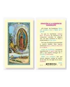 Oracion a la Virgen de Guadalupe Holy Card