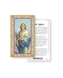 St. Agnes Biography Holy Card