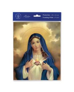 8" x 10" Immaculate Heart of Mary Print (sold in inc. of 3)