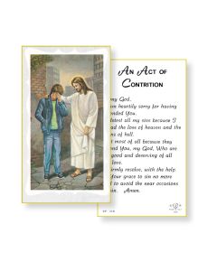Pardoning Boy Act of Contrition Holy Card