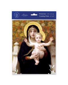 8" x 10" Bouguereau: Madonna of Lilies Print  (sold in inc. of 3)