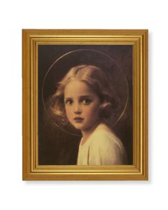 10" x 12" Gold Leaf Finish Beveled Frame with 8" x 10" Chambers: Mystical Rose Textured Art