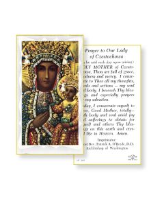Our Lady of Czestochowa Holy Card 