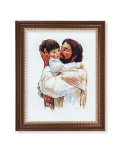 13 1/2" x 16 9/16" Walnut Finished Frame with 11" x 14" Hook: Love Textured Art