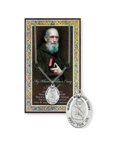 Father Solanus Genuine Pewter Medal on a 24" Chain with Biography and Picture Folder
