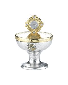3" Two-Tone Metal Communion Chalice Keepsake Box