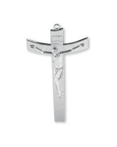 5.5" Silver Finish Metal Crucifix