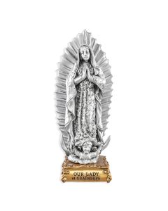 4 1/2" Pewter Our Lady of Guadalupe Statue, Gift Boxed-P65