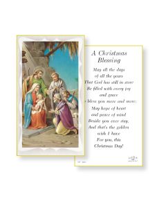 Christmas Blessing Holy Card 