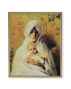 11" x 14" Gold Plaque Frame with a Chambers: Our Lady of the Olives Print