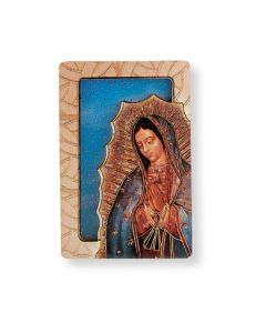 Our Lady of Guadalupe Magnetic Standing Wooden Plaque