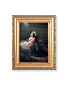 5.5" x 7" Antique Gold Frame with a Hofmann: Gethsemane Print
