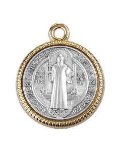 Two Tone Saint Benedict Medal
