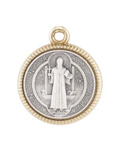 Two Tone Saint Benedict Medal