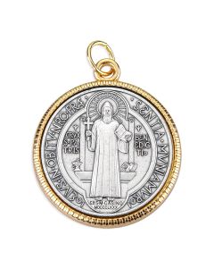 Two Tone Saint Benedict Medal