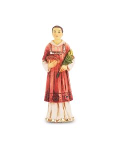 4" Cold Cast Resin Hand Painted Statue of Saint Stephen in a Deluxe Window Box-P65