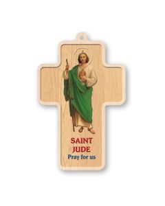 Saint Jude Laser Cut Wood Cross