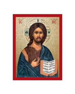 7 1/2" x 10" Orthodox Icon Christ The Teacher Textured Wood Plaque