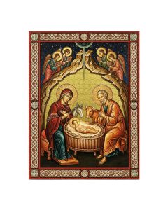 11 3/4" x 15 3/4" The Nativity Orthodox Icon Plaque Boxed