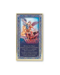 Saint Michael Plaque with Prayer in Spanish