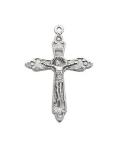 2" Antiqued Silver Oxidized Crucifix