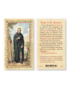 Prayer to St Peregrine Laminated Holy Card. Inc. of 25
