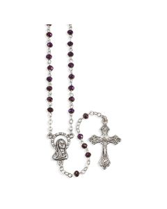 Amethyst Glass Bead Rosary
