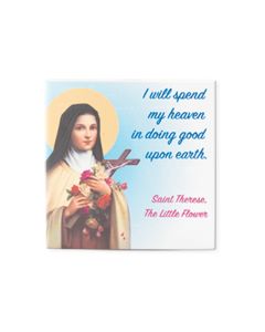 4" x 4" Saint Therese Hanging Ceramic Tile