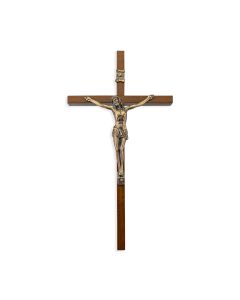 10" Walnut Cross with Museum Gold Tone Corpus-P65
