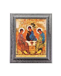 10 1/2" x 12 1/2" Grey Oak Finish Frame with an 8" x 10" The Holy Trinity Print