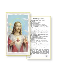 Sacred Heart of Jesus Learning Christ Holy Card