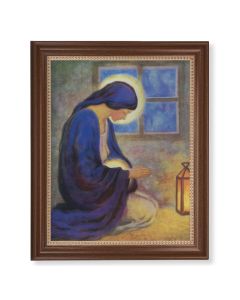 13 1/2" x 16 9/16" Walnut Finished Frame with 11" x 14" The Millenium Textured Art