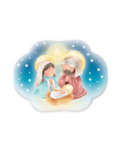 Magnetic Resin Statuette of the Holy Family Nativity Scene 