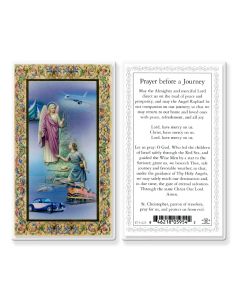 Prayer Before a Journey Laminated Holy Card