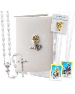 5pc. White Trinity Missal Book Communion Gift Set - P65