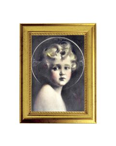 6 3/4" x 8 3/4" Gold Leaf Finish Frame with 5" x 7"  with Chambers: Light of the World Textured Artwork
