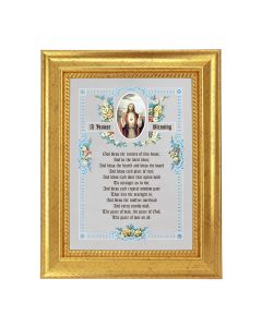 6 3/4" X 8 3/4" Gold Leaf Finish Frame with 5" X 7" House Blessing Textured Art