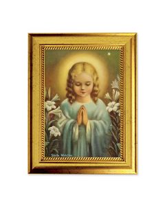 6 3/4" X 8 3/4" Gold Leaf Finish Frame with 5" X 7" Stella Matutina Textured Art