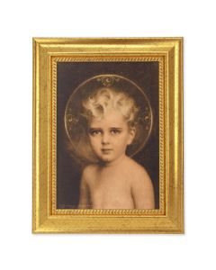 6 3/4" X 8 3/4"Gold Leaf Frame with a 5" x 7" Chambers: Prince of Peace Artwork