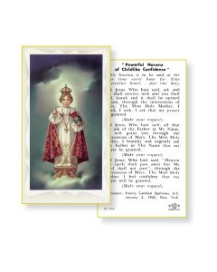 Infant of Prague Holy Card 