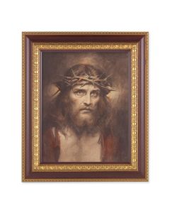 11 1/2" x 13 1/2" Cherry Frame with Gold Trim with an 8" x 10" Chambers: Ecce Homo Print