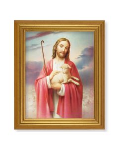 10" x 12" Gold Leaf Finish Beveled Frame with 8" x 10" Good Shepherd Textured Art