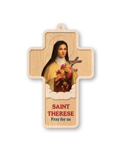 Saint Therese Laser Cut Wood Cross