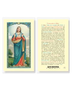 Consecration of Mary Holy Card