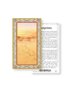 Footprints Holy Card