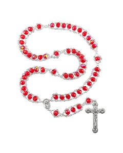 Ruby Crystal Ladder Rosary