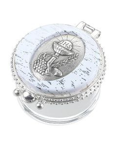 1 3/4" x 2 1/4" Communion Metal and Acrylic Keepsake Box
