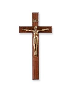12" Walnut Cross With Museum Gold Corpus
